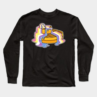 Bigender Pride Waffles LGBT Long Sleeve T-Shirt